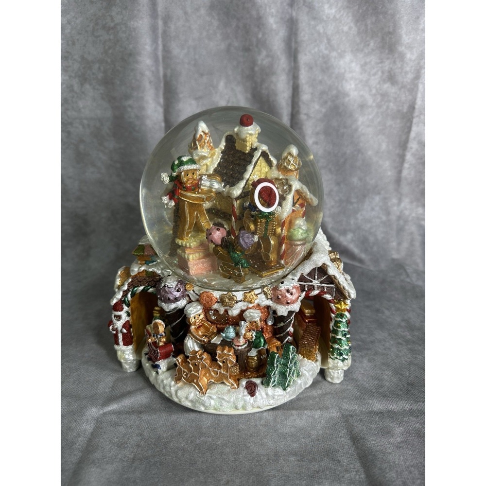 2004 Christopher Radko Gingerbread snow globe toyland musical animated